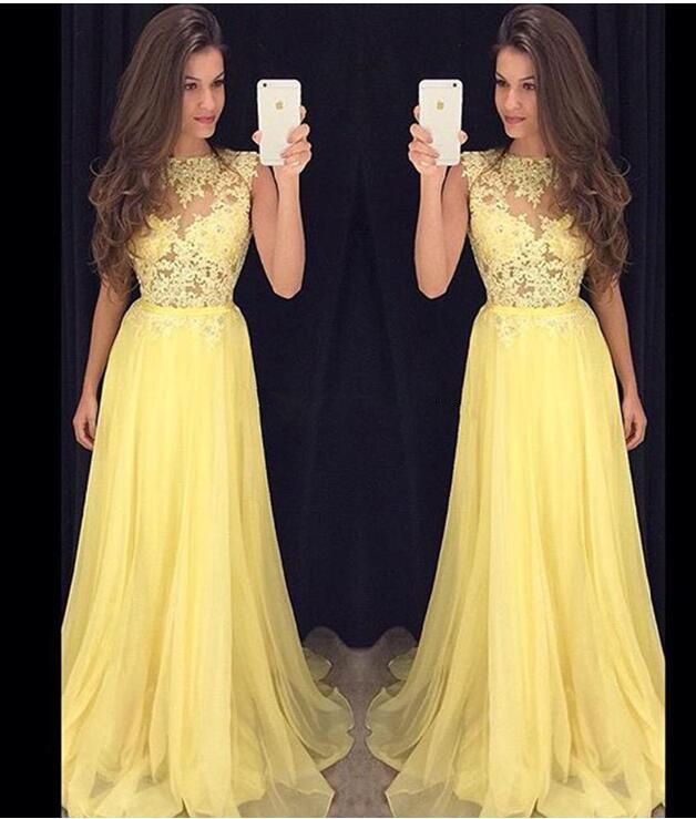 light yellow chiffon dress