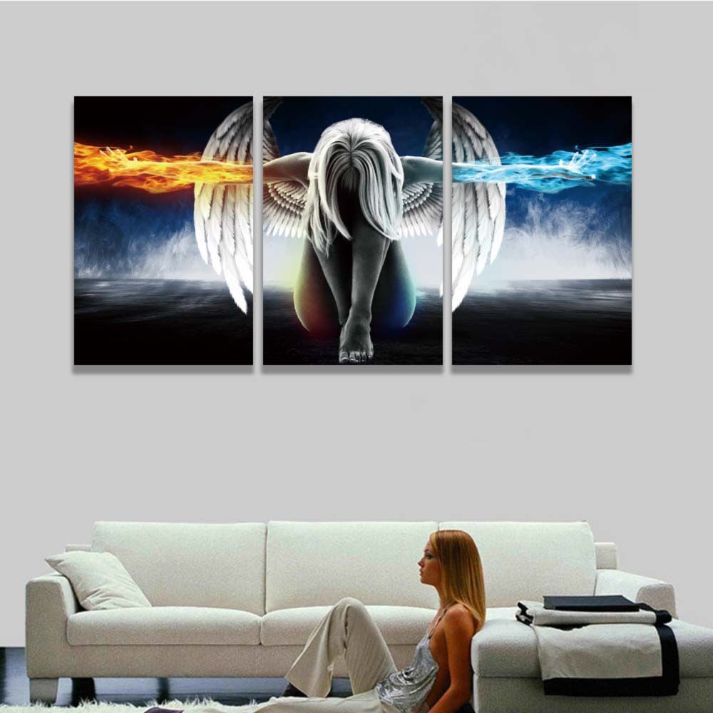 Beautiful angel No stretch Canvas HD Prints oil painting art for living room