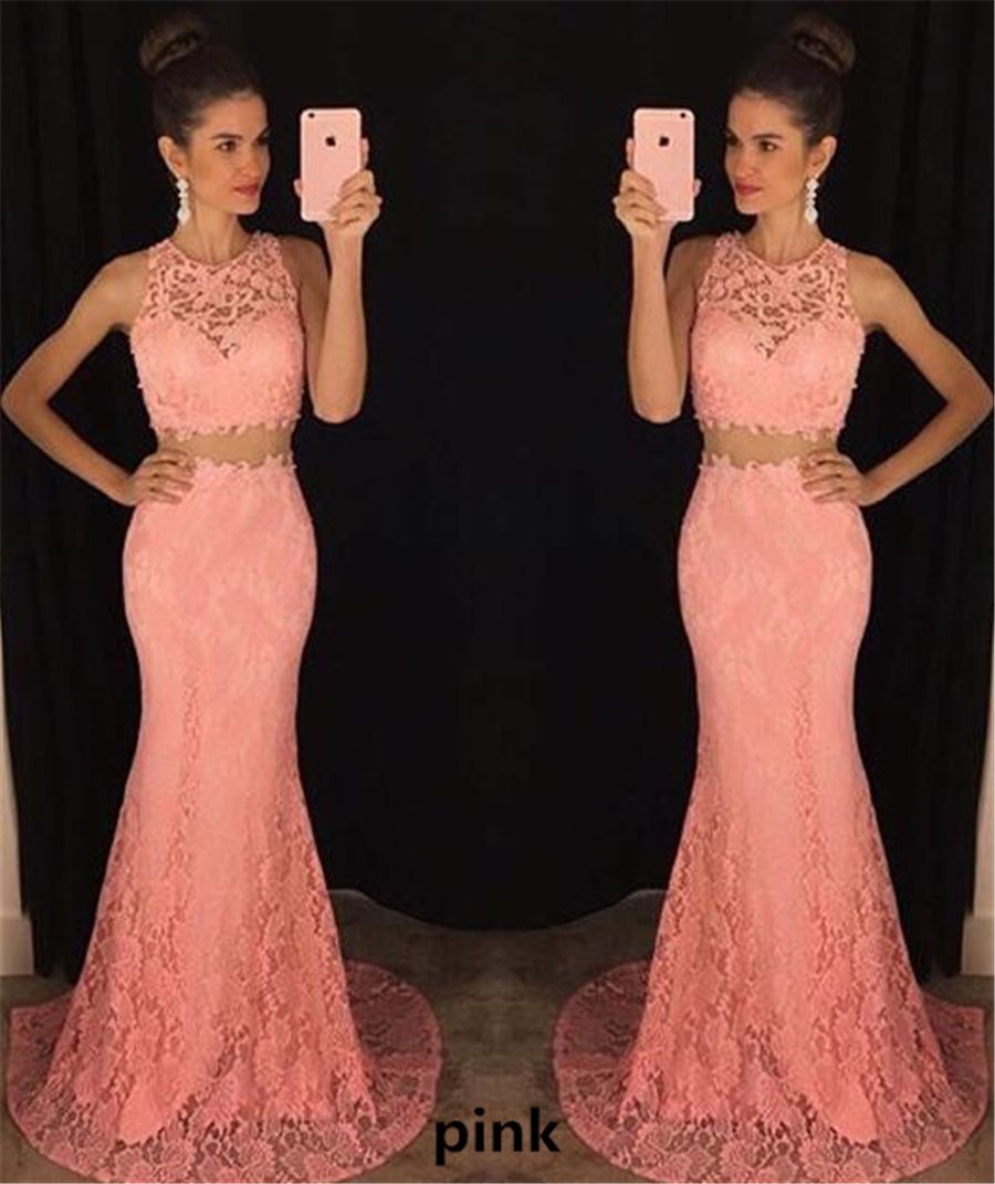 coral evening dress