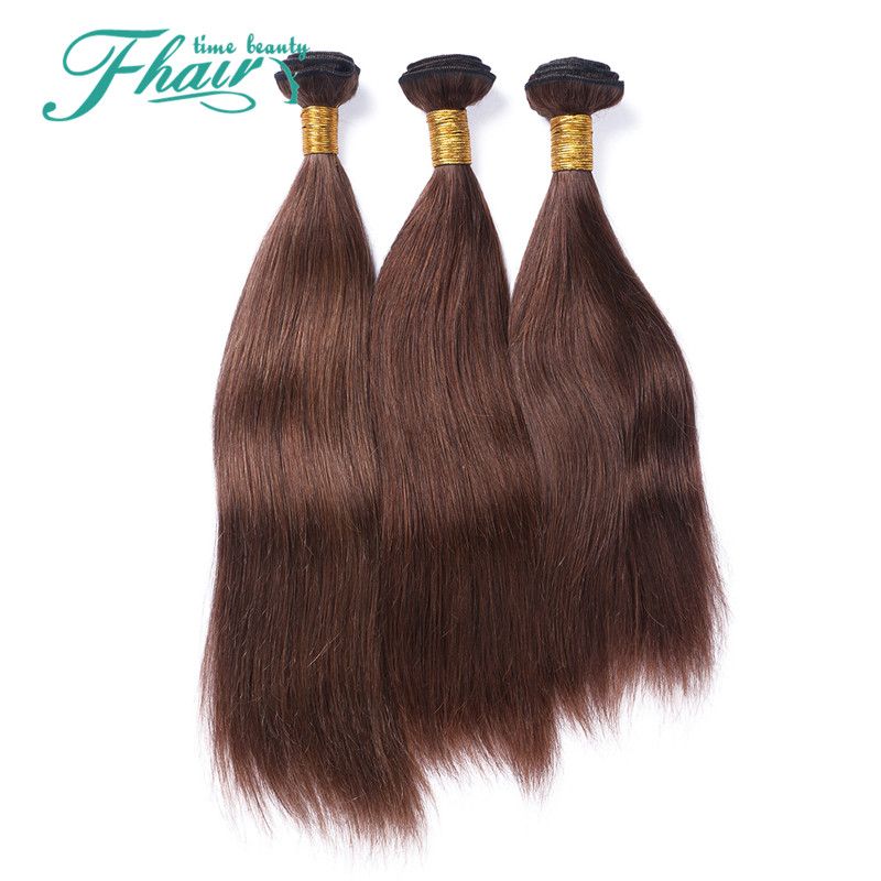 4 Chocolate Color Brazilian Human Hair Weaves Straight 9a Virgin