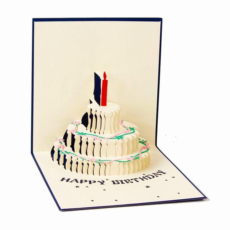 3D Pop Up Greeting Cards Birthday Cake Valentines Anniversary Easter Thanks Gift