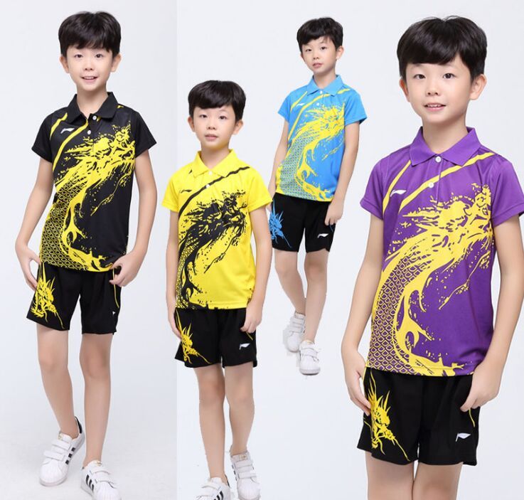 shorts free shipping NEW Li Ning Child boy girl Badminton/Table tennis T Shirt 
