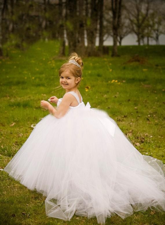 Acheter Pas Cher Mignon Beau Bebe Blanc Fille Fleur 17 Miniature Mariee Tutu Boule Robes Denfants Petites Filles Robe De Mariage Communion Du 51 86 Fr Dhgate