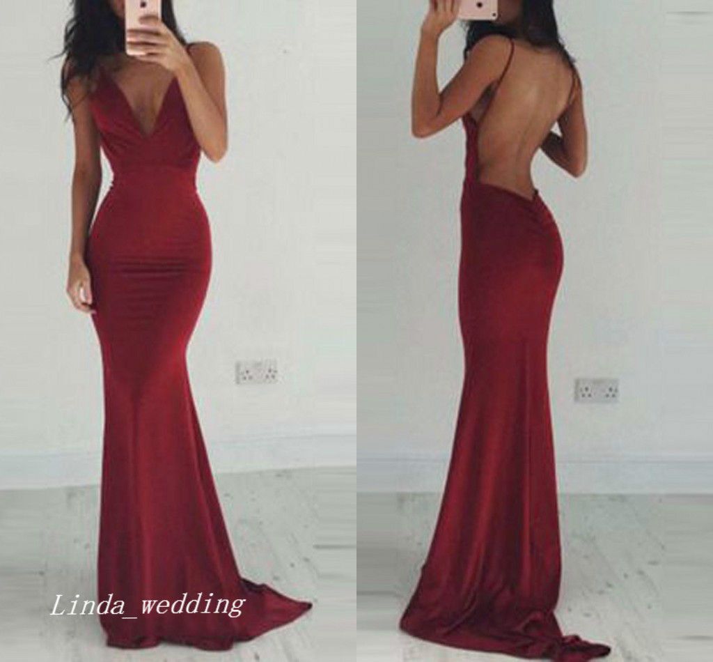 burgundy red prom dress