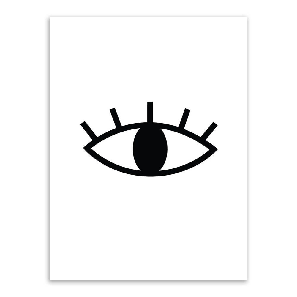Acheter Nordique Noir Blanc Abstrait Oeil Affiche Minimaliste Mode Fille Chambre Mur Art Imprimer Image Accueil Deco Toile Peinture No Frame De 11 75 Du Lyq669 Fr Dhgate Com