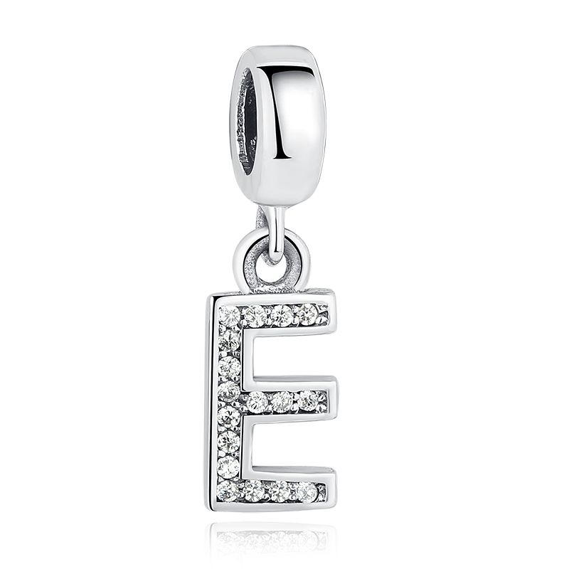 charm pandora lettre e charm pandora lettre e