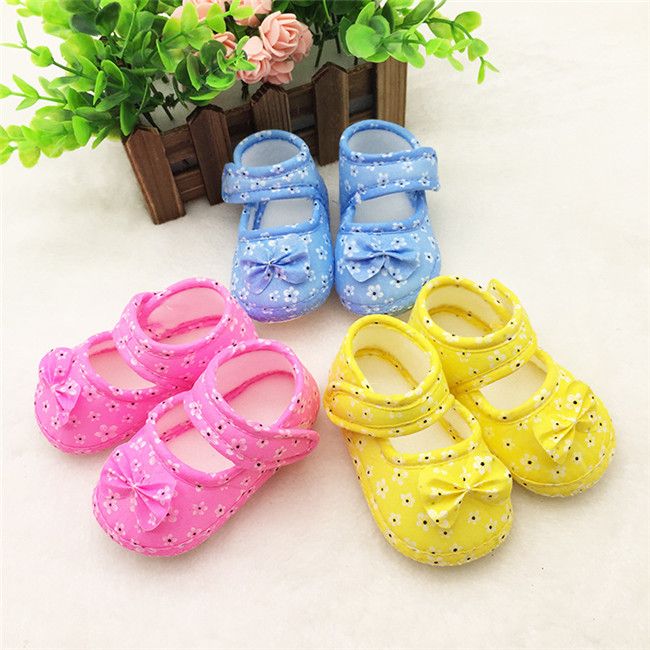 Girls Small Floral Princess Shoes Baby 