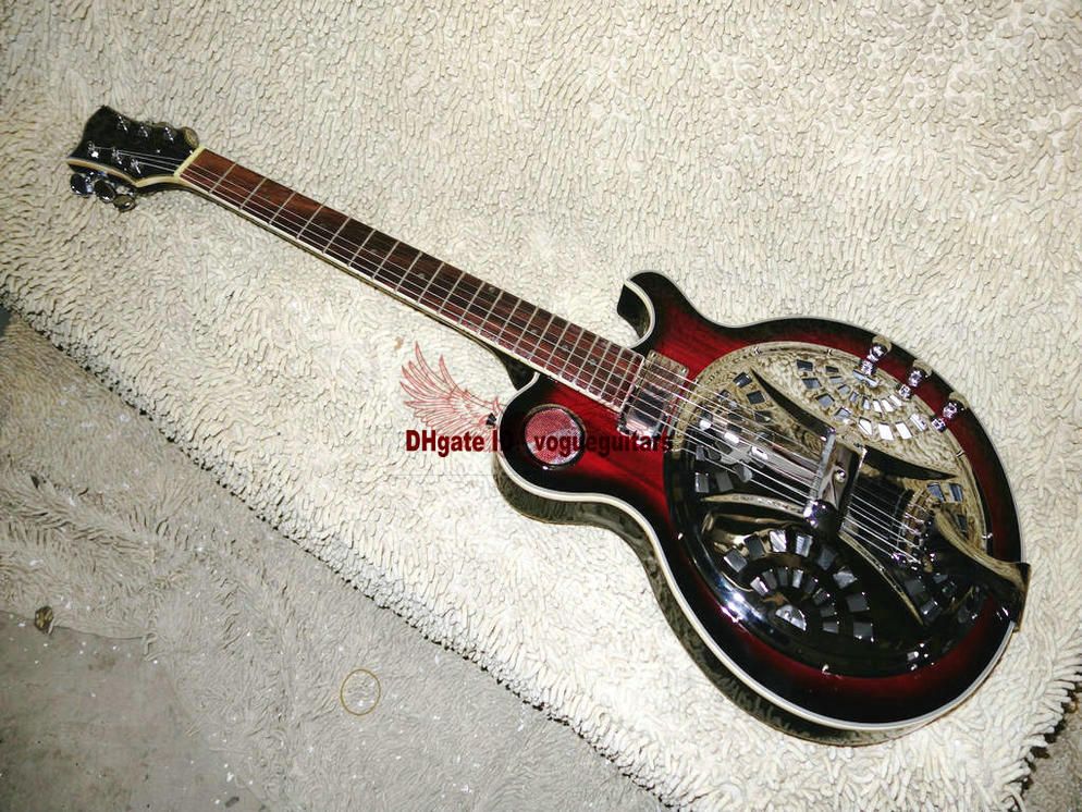 New Custom Dobro Guitar Resonator Red Custom Shop Electric Guitar New