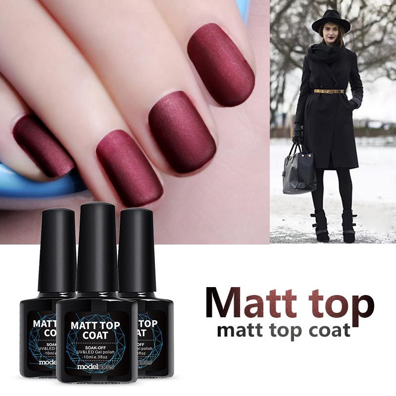 Matte Gel Nail Polish Top Coat DIY Nail Style Gel Polish Finish Nail