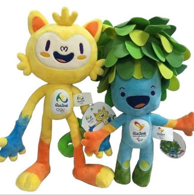 2016 Rio DE janeiro Olympic mascots plush toy Vinicius & Tom plush toys stuffed animals action figures anime figure 2016 Rio DE janeiro Olympic mascots plush toy Vinicius & Tom plush toys stuffed animals action figures anime figure