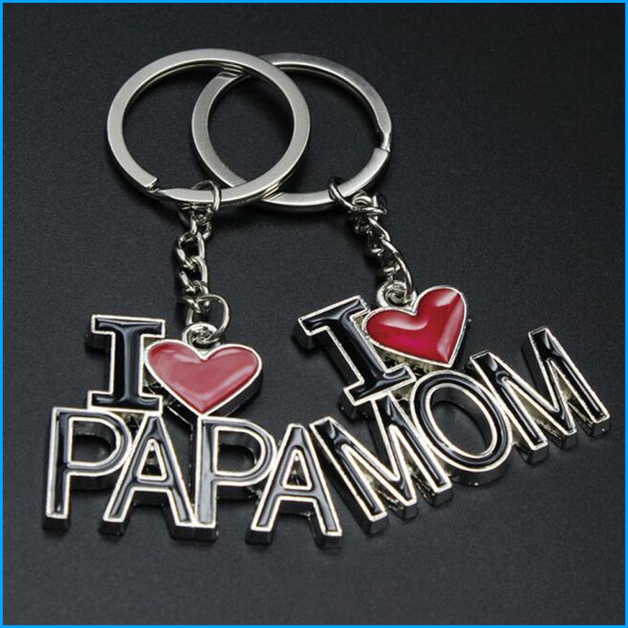 mom and dad keychains