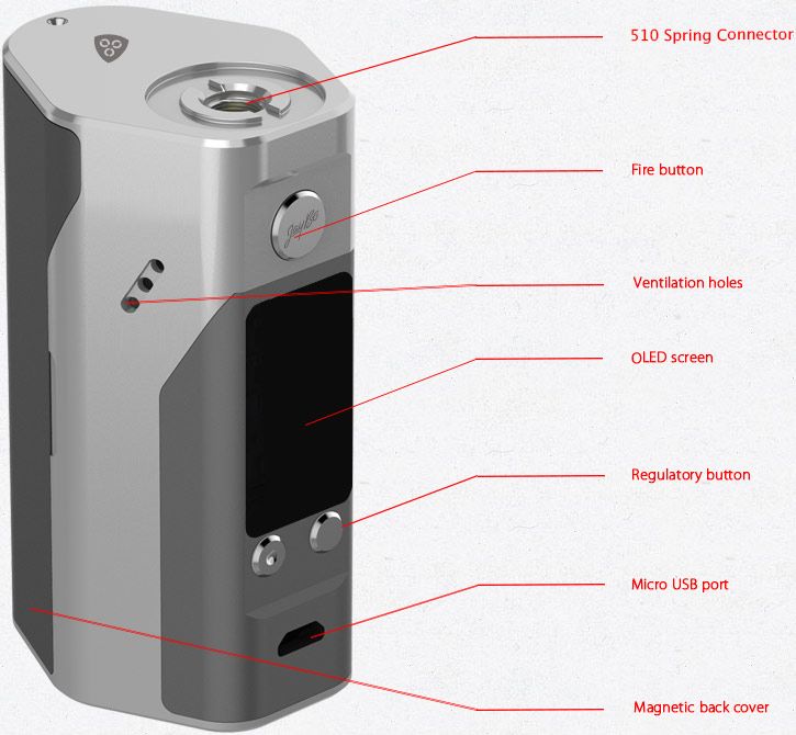 Wismec Reuleaux RX200S ORIGINAL 200W TC Mod Variable Temperature