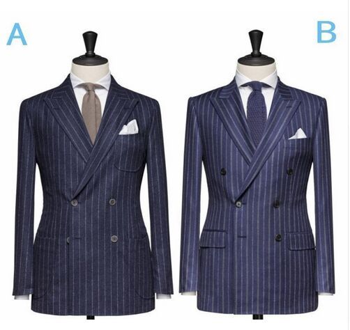 Acquista 2016 Nuovo Design Doppiopetto Abiti Gessati Blu Scuro Royal /  Ciano Chiaro A Righe 2 Style Giacca + Pantaloni + Cravatta Smoking In 3  Pezzi Dello Sposo Personalizzato A 100,15 € Dal Ebelz005 | It.DHgate.Com