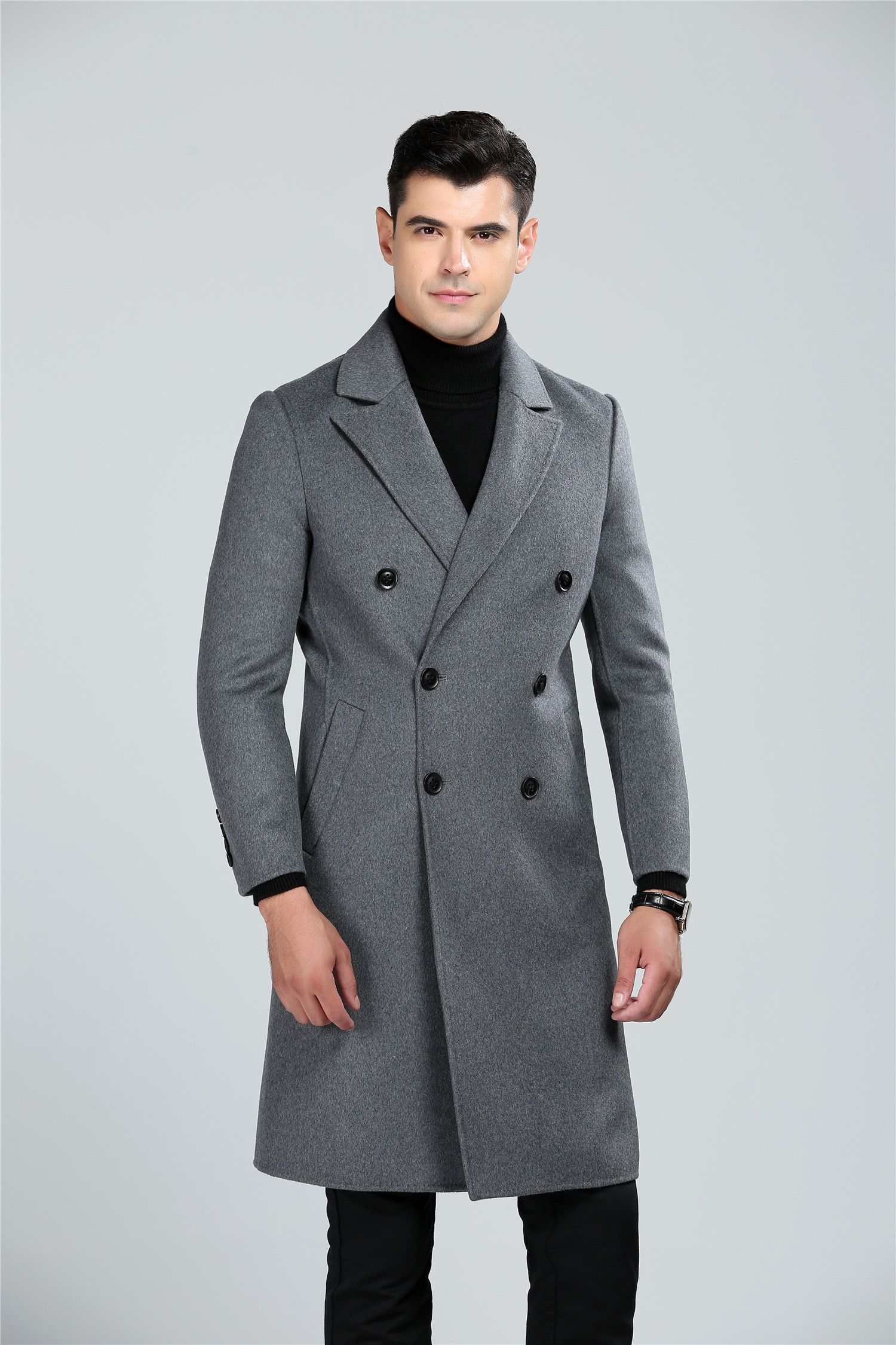 mens double breasted overcoat