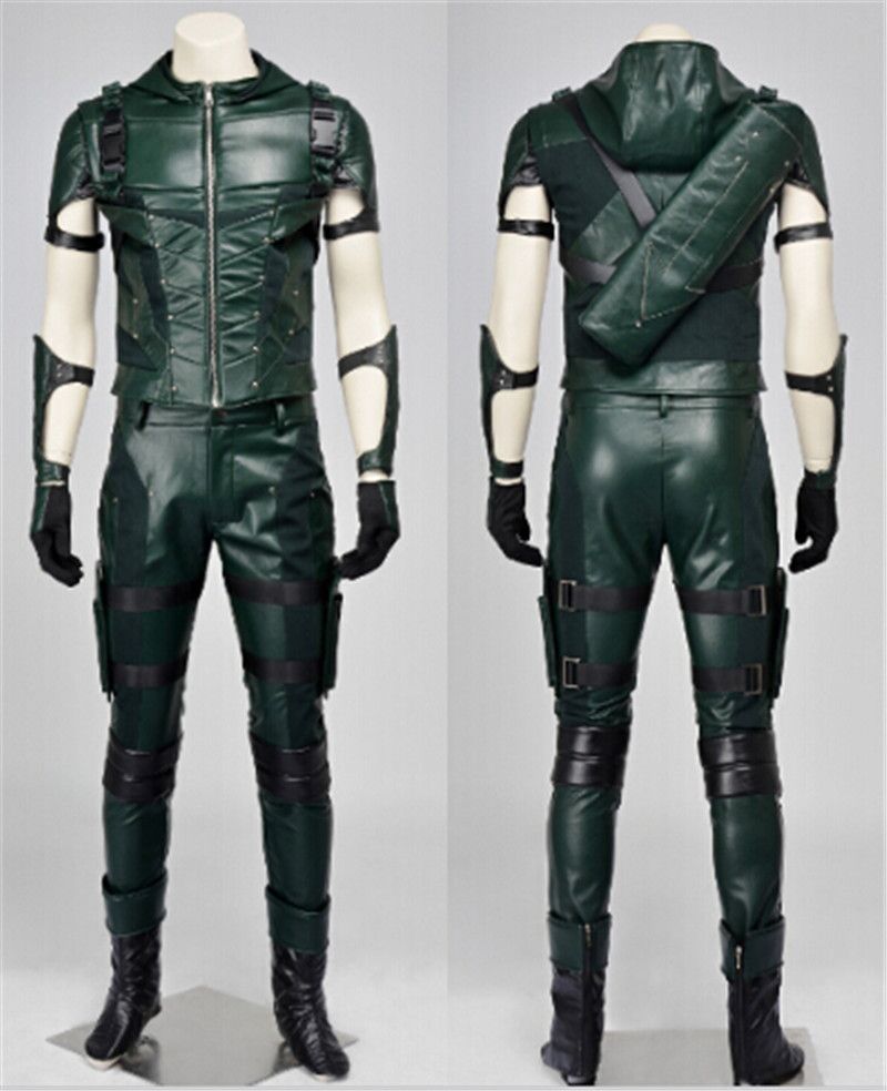 Compre Superhero Green Arrow Temporada 4 Cosplay Disfraces Oliver Queen  Verde Arrow Traje De Cuero Halloween Uniforme Para Hombres Adultos Por  Encargo A 118,33 € Del Optionalmall | Es.Dhgate.Com