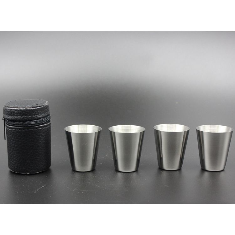 4pcs Stainless Camping Travel Insulated Tumbler Cup Coffee Beer Mug 180ml