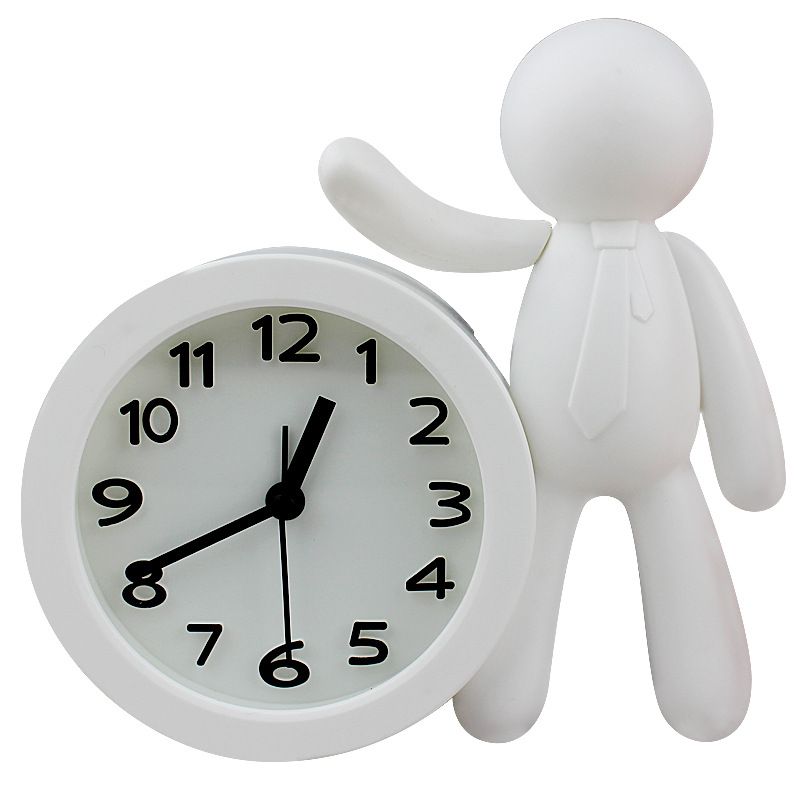 2018 Est White Black Orange Red Buddy Desk Clock Removable White Black Orange Red Buddy Desk Clock Removable Solid Color
