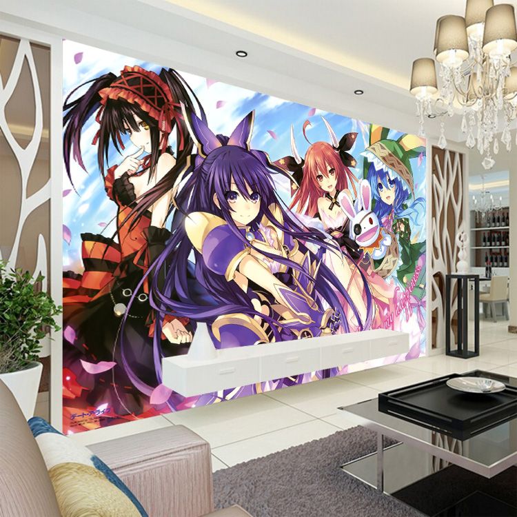 Date A Live Wall Mural Custom 3D Wallpaper Japanese anime Photo Wallpaper Girls Bedroom Hotel wall Date A Live Wall Mural Custom 3D Wallpaper Japanese anime Photo Wallpaper Girls Bedroom Hotel wall