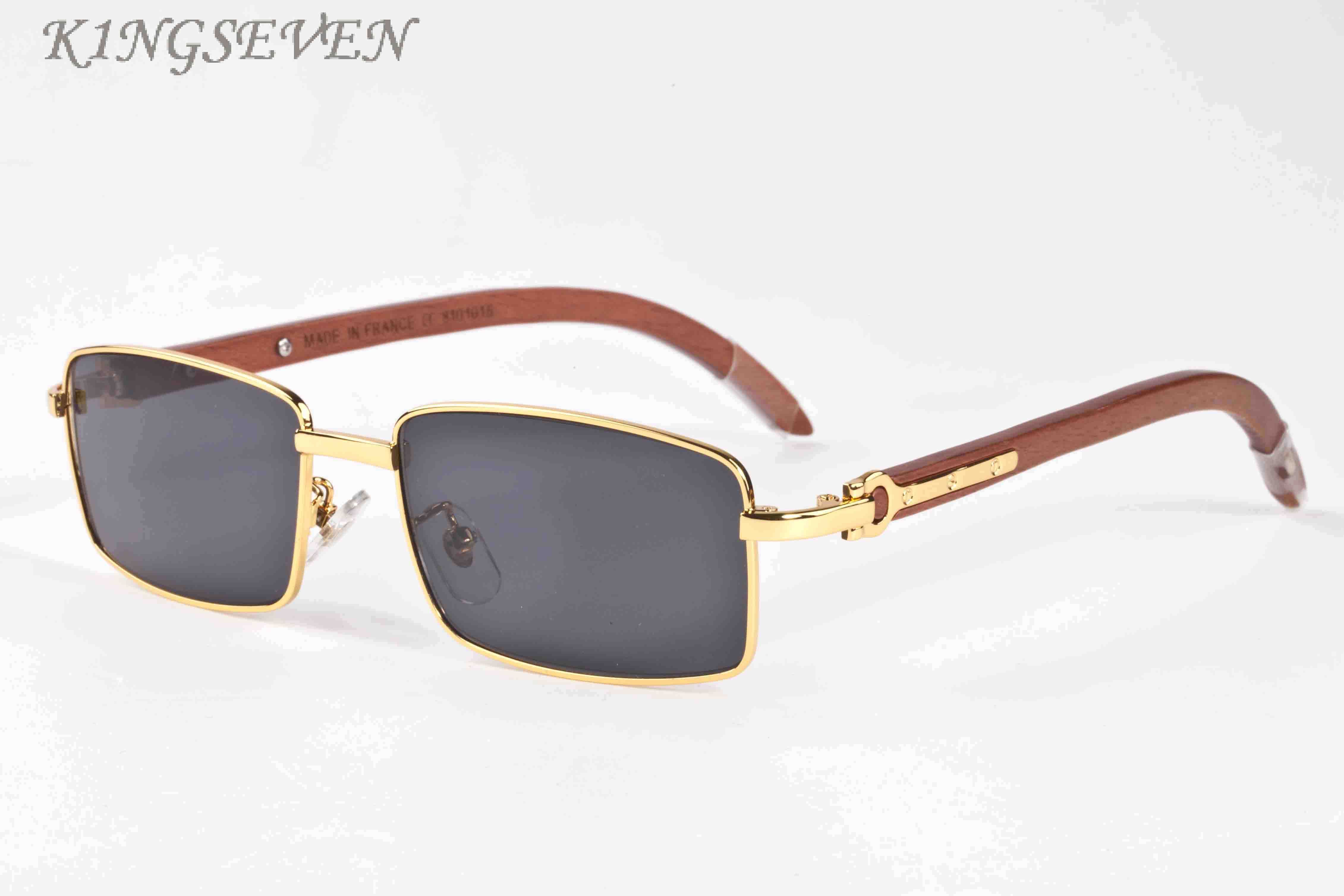 Occhiali Da Sole Vintage Da Uomo In Oro Da Uomo, Occhiali Da Sole In Legno  Originali