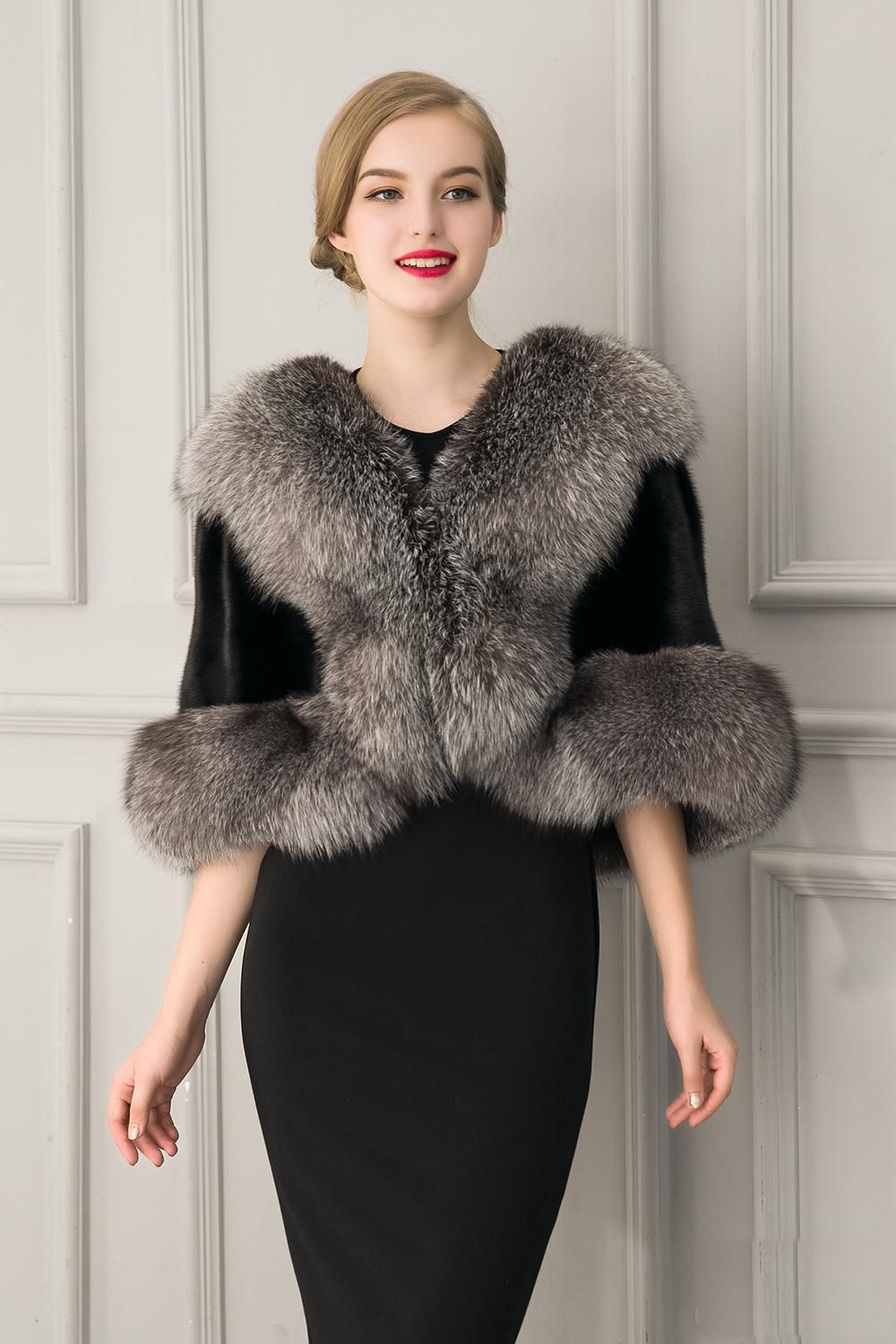 formal fur shawl