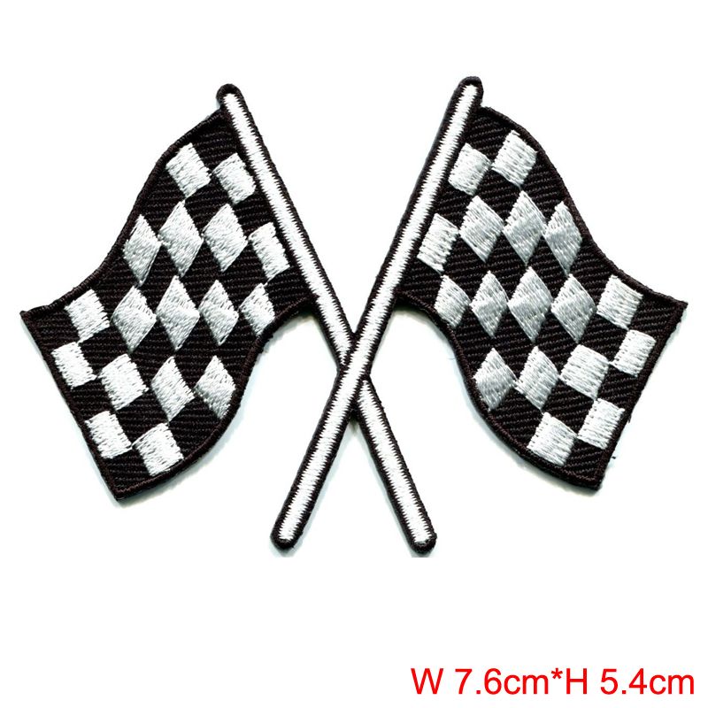 Compra Bandera A Cuadros A Cuadros Auto Carreras De Coches Rockabilly  Apliques De Hierro En Parche Ropa DIY Accesorios Parche De Costura De Tela  Barato | Entrega Rápida Y Calidad | Es.Dhgate