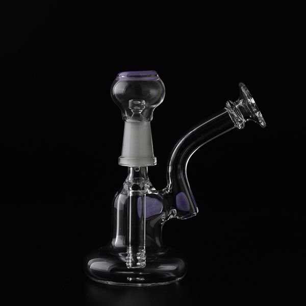2021 3.5 Mini Glass Bubbler Flare Mouthpiece Percolator Water Pipe Oil