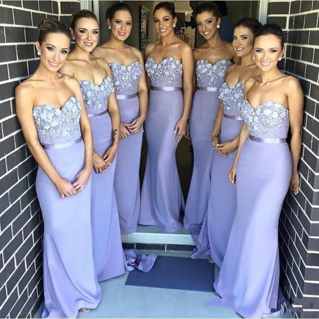 lilac and gold bridesmaid dresses