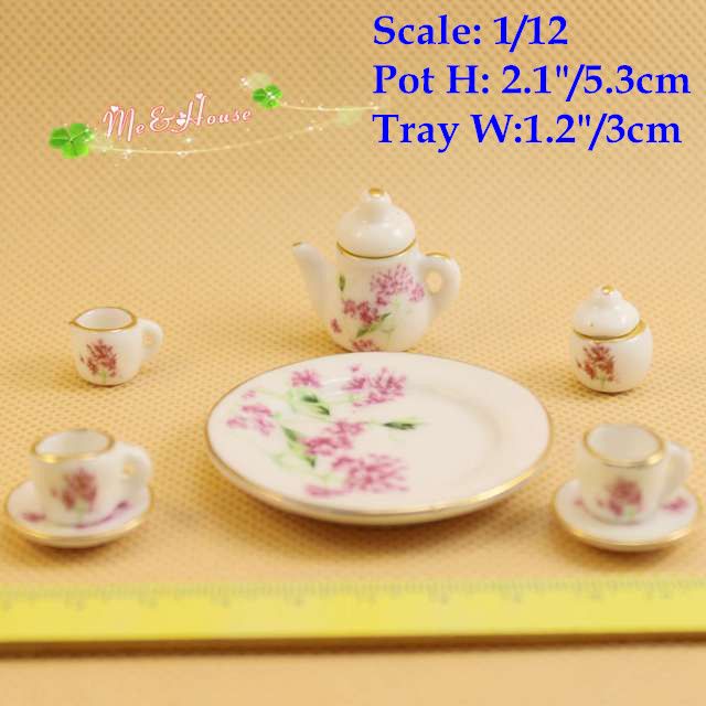 1:12 Maßstab Weiß Metall Tee Kaffee Topf Tumdee Puppenhaus Miniatur Küche 248 