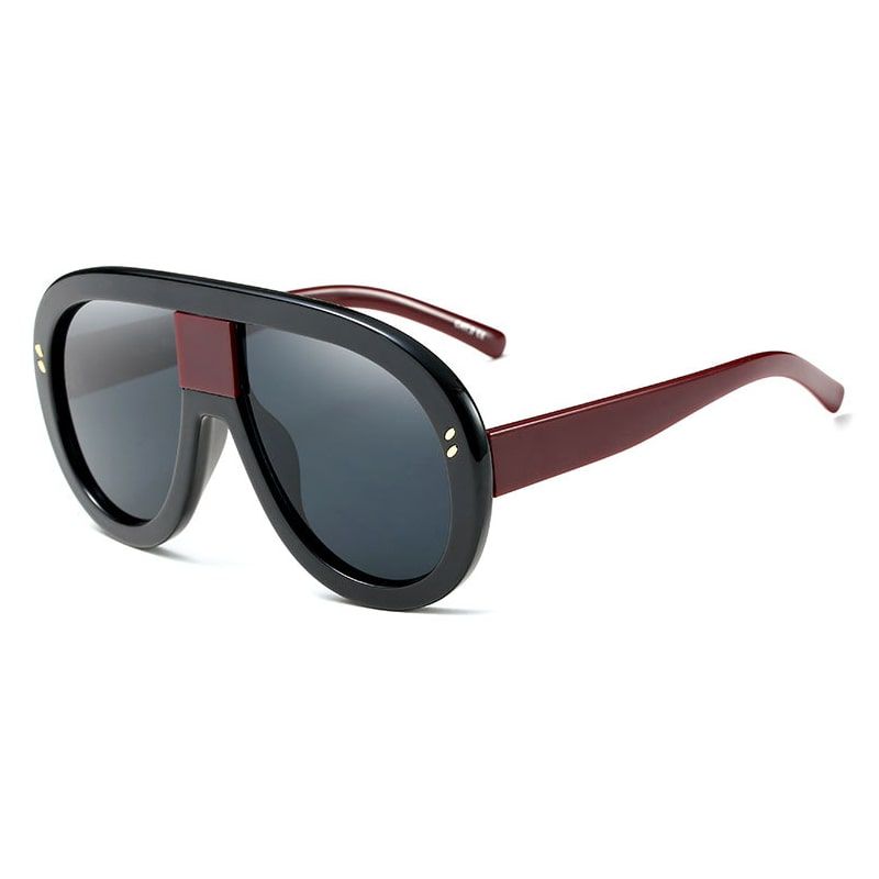 Black / Red Wine Frame Lente Negro