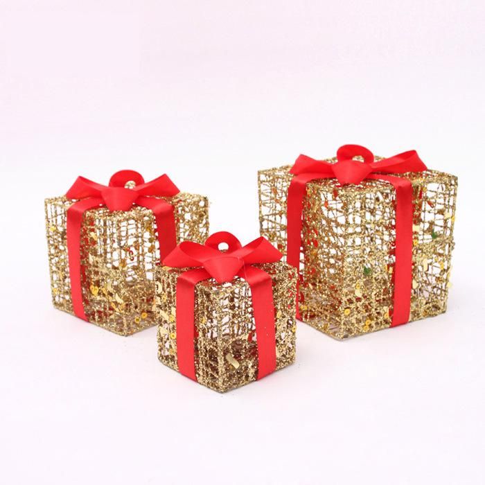 12 * 12 * 12 cm Glitter Sólida Presentes de Natal Caixa Xmas Tree Showcase Decoração 12 * 12 * 12 cm Glitter Sólida Presentes de Natal Caixa Xmas Tree Showcase Decoração
