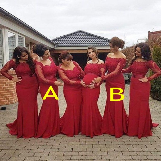 burnt orange plus size bridesmaid dress