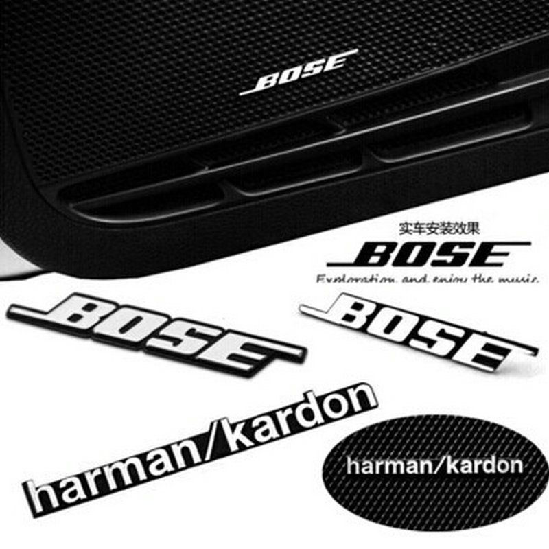 4pcs BOSE Car Audio Speaker 3D Aluminum Badge Emblem Sticker Audio Speaker Badge