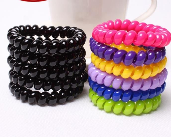Hign Quality Telefon Line Hair Rope Elastic Hair Ties Bands