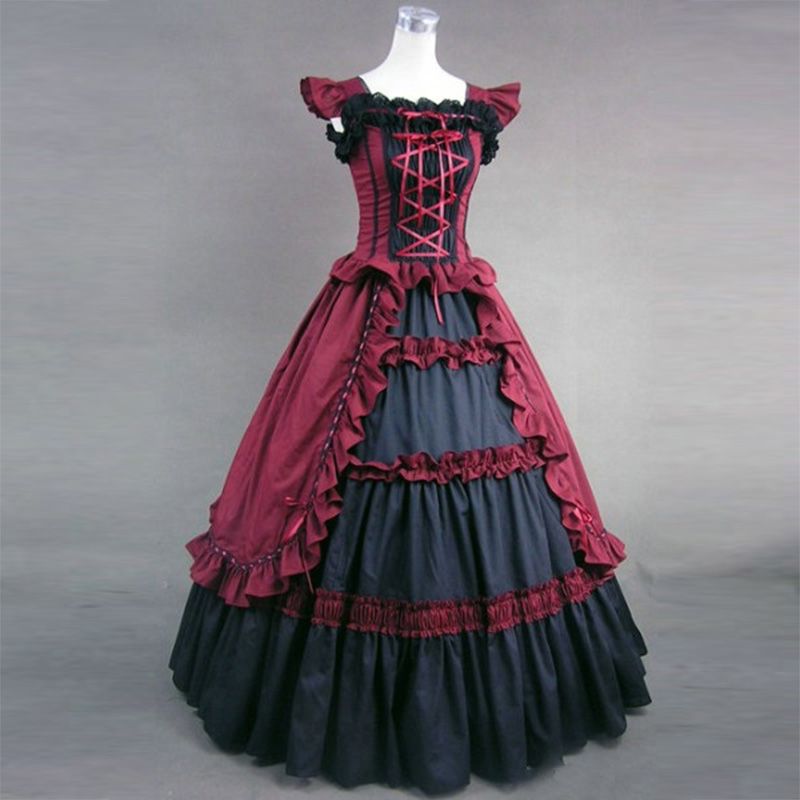 Compra 2021 Vestidos Victorianos Victorianos De Algodón De Alta Calidad Vestidos  Victorianos Victorianos Siglo XVIII Retro Corte De Arco De La Princesa  Vestido De Bolas Para Mujeres Barato | Entrega Rápida Y