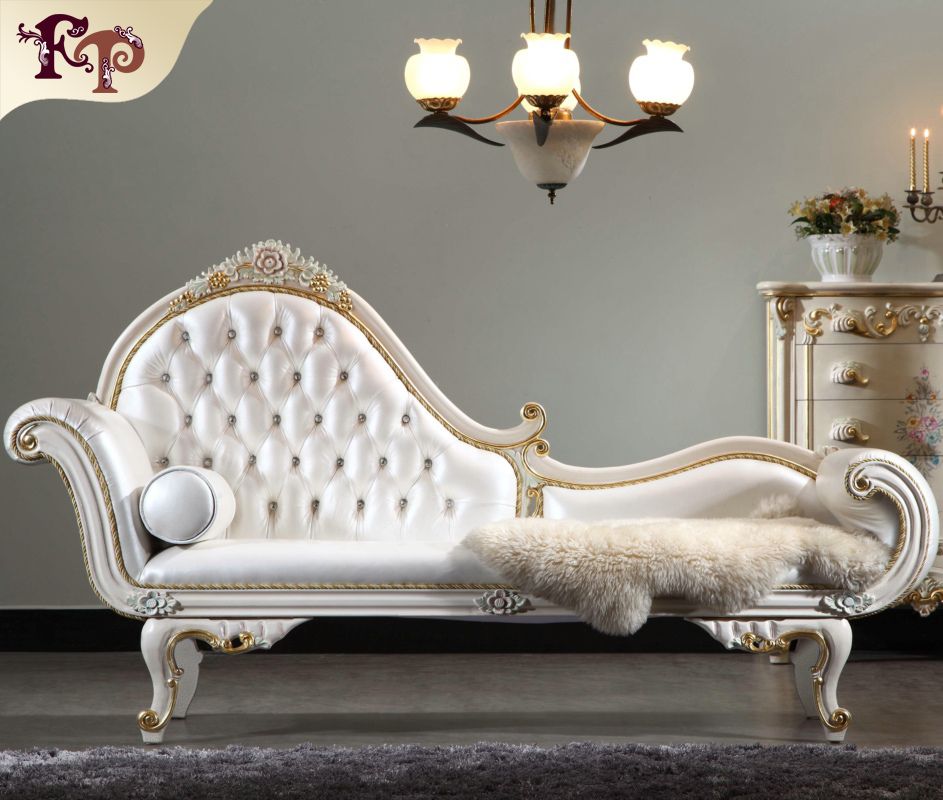 2019 Versailles Chaise Lounge Italian Classic Furniture European Classic Antique Bedroom Furniture Luxury Solid Wood Chaise Loungue From