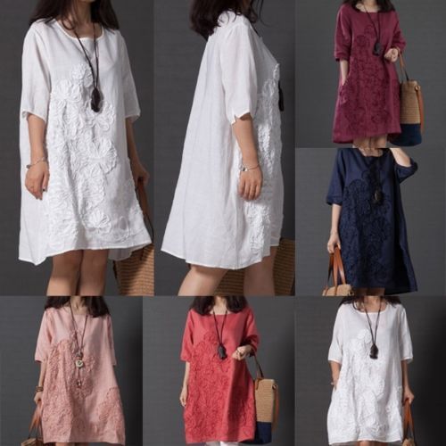 women's casual cotton summer dresses