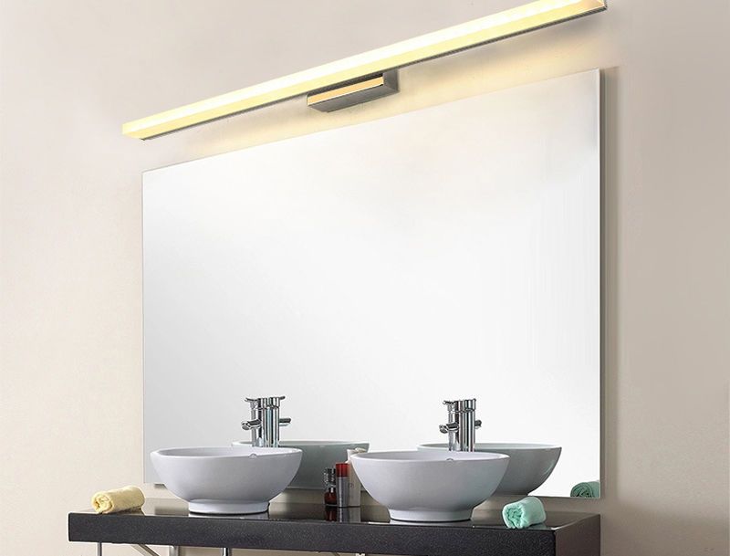 &Bathroom Lighting Mirror Front Light LED USB Rechargeable Bathroom Wall Lamp Makeup Lamp-44.5cm Light QQB