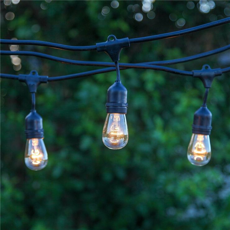 Led Outdoor String Light Weatherproof Commercial Grade Led Outdoor String Light Weatherproof Commercial Grade Lights With Hanging Sockets Base 48 Foot Holiday Fairy