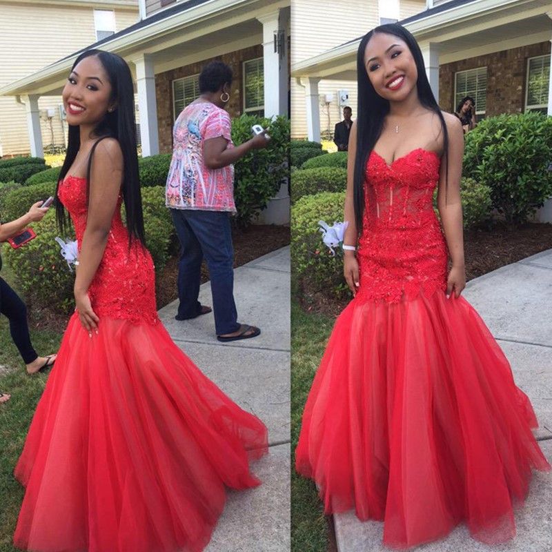 petite red prom dresses