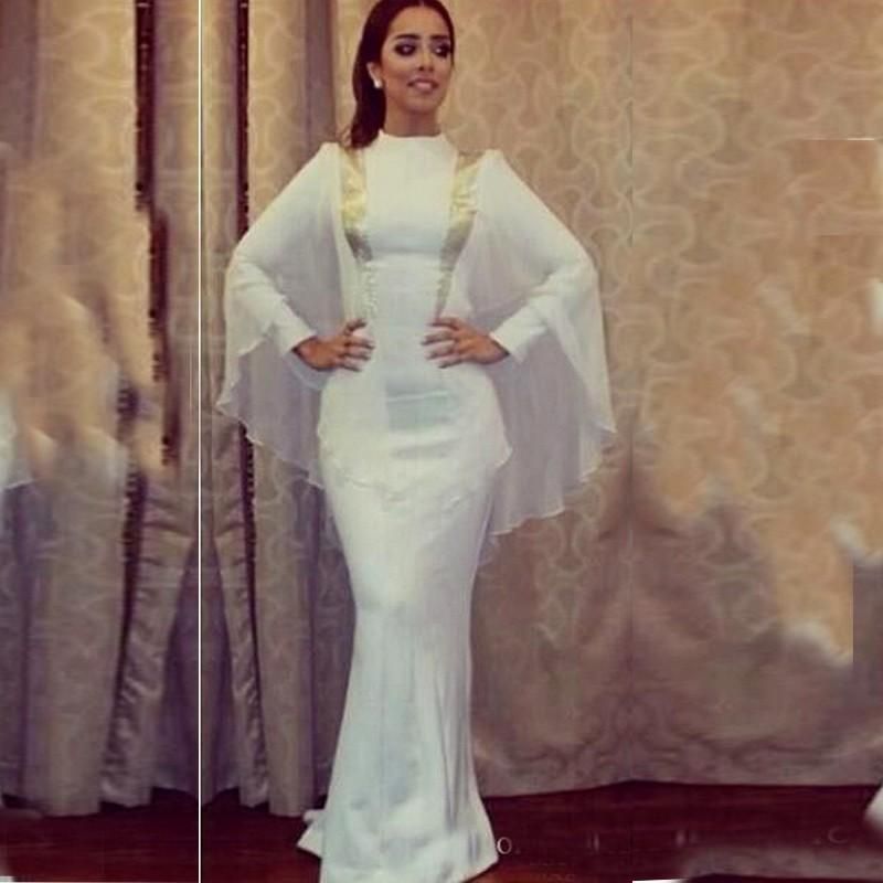 white and gold kaftan