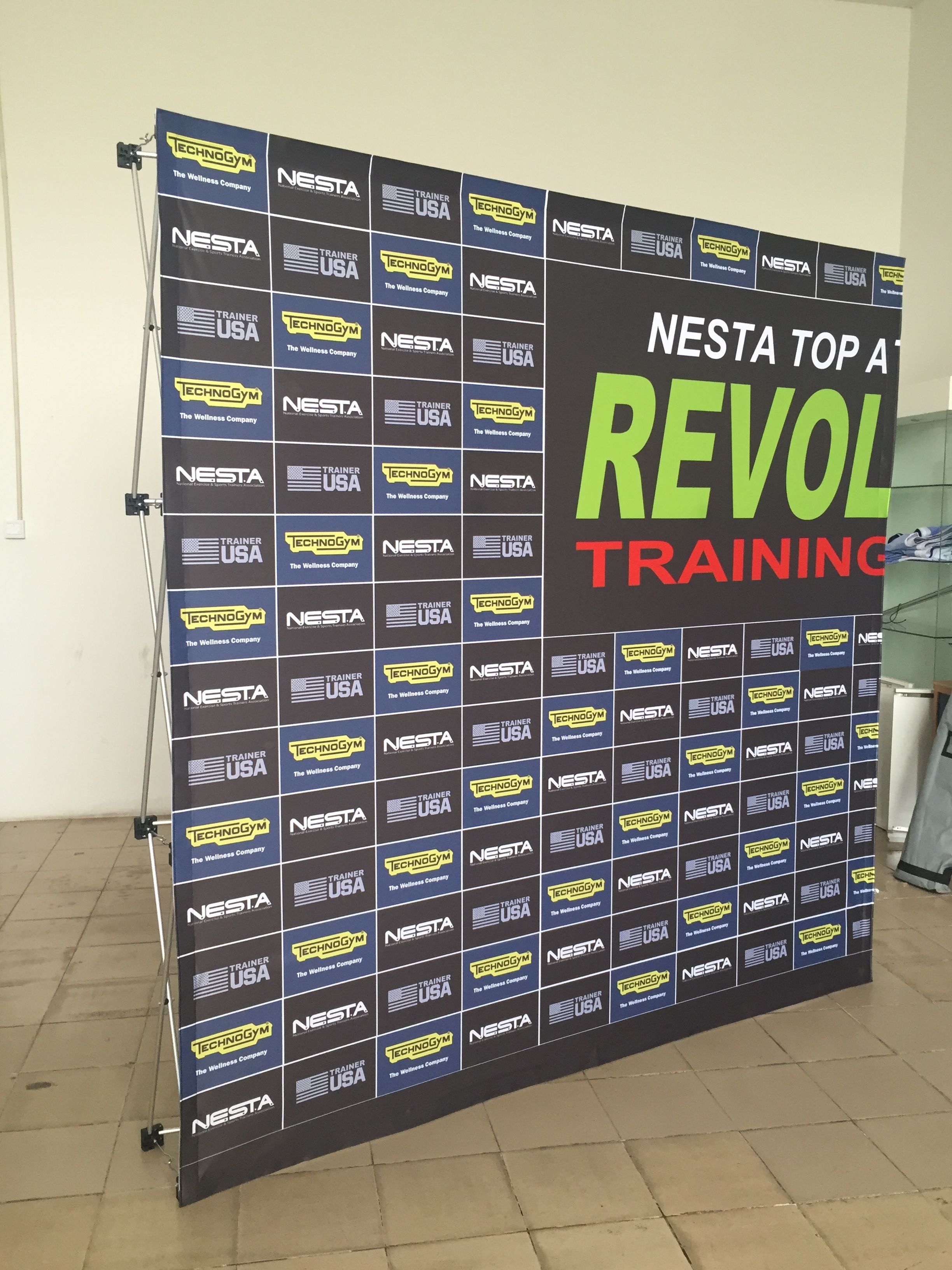 2020 10ft Fabric Pop Up Display Banner Stand Tension Fabric Frame