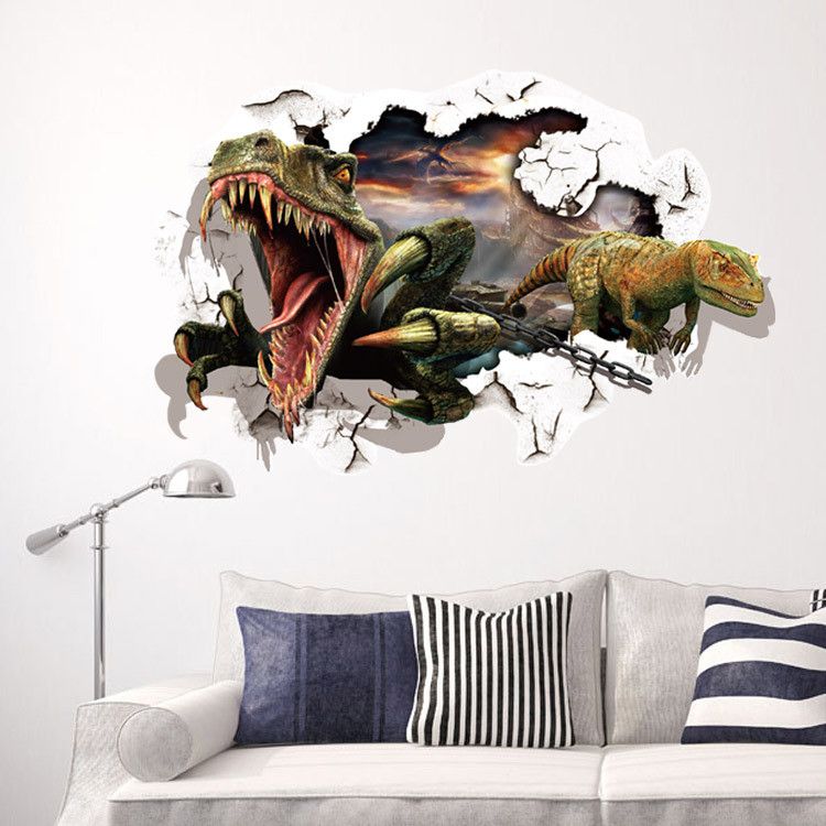 Acheter Hot 3 D Stickers Muraux En Gros Creative Chambre Denfants Chambre Decorer Metope Dinosaure Autocollant Stickers Muraux Ib125 De 3 2 Du Tina310 Dhgate Com