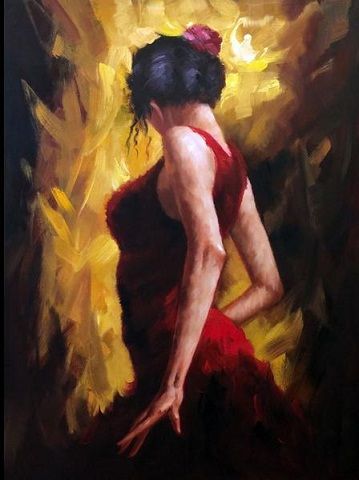 2020 Pure Hand Painted Pop Art Painting Canvas Dance Figurative