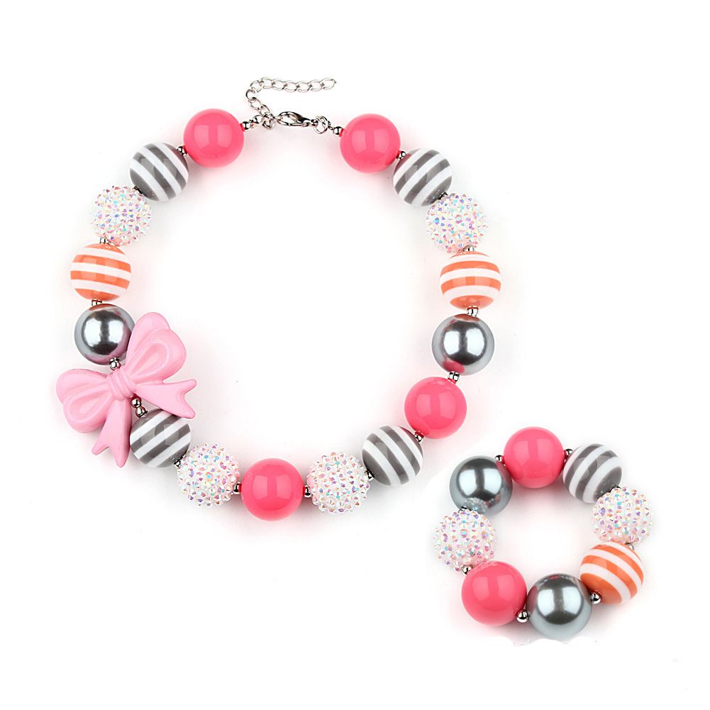 Acheter Bracelet Bubblegum Gris Et Rose Collier Chunky Girl Collier Bubble Gum Collier Enfant En Bas Age Collier Bebe Fille De 25 63 Du Trendybeads Fr Dhgate Com