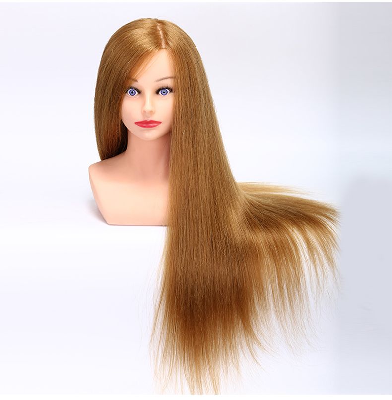 2019 85 Human Hair Mannequin Head 24 Golden Great Quality Natural