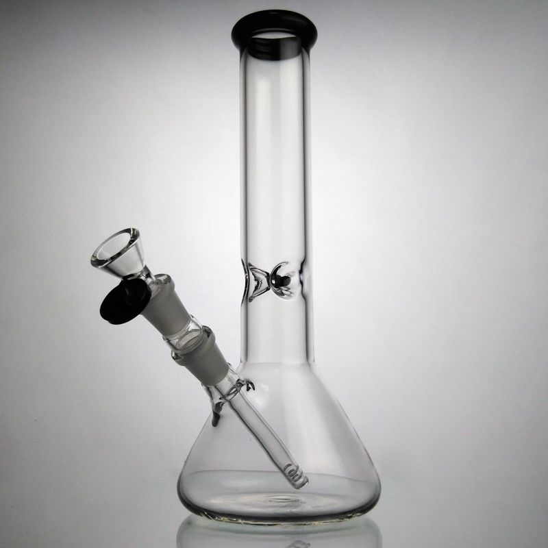 Black 7.5 inch Beaker Water Pipe Water mini bong Glass on Glass Glass Hookah 