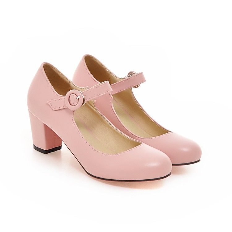 Candy Color Womens Mary Janes Pumps Low 