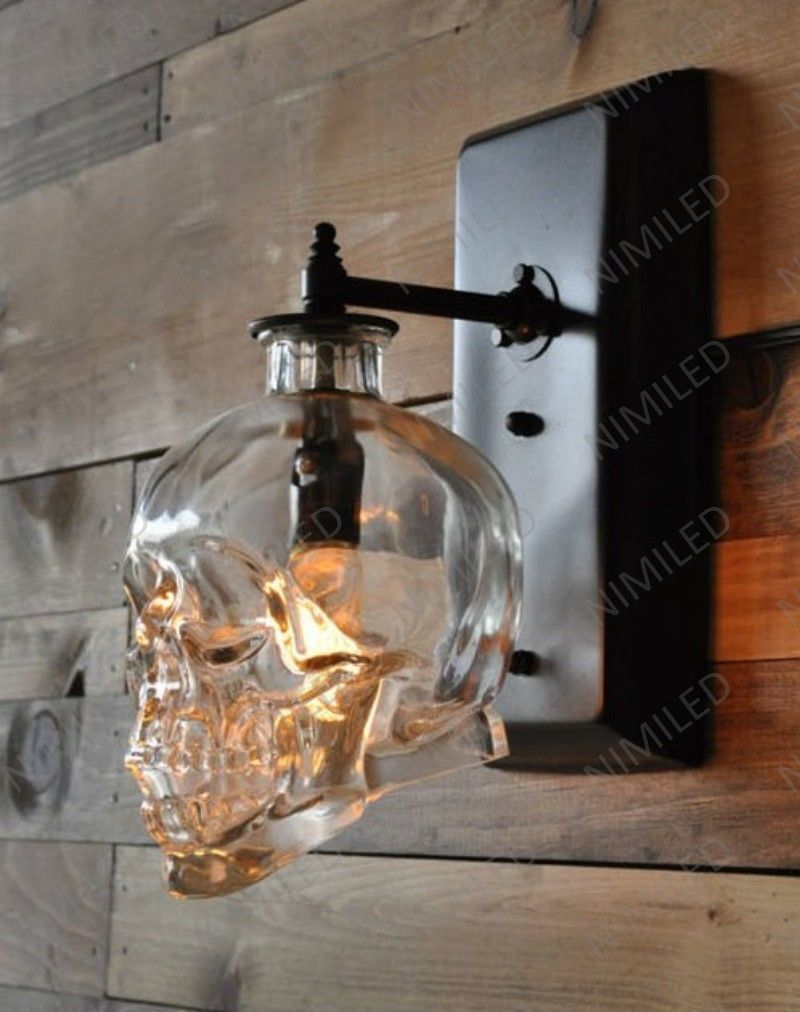 2019 Nimi602 Loft Personality Industrial Iron Glass Retro Bar Outdoor Wall Lamp Skull Sconce Lights Hotel Ktv Bedroom Living Room Lighting From
