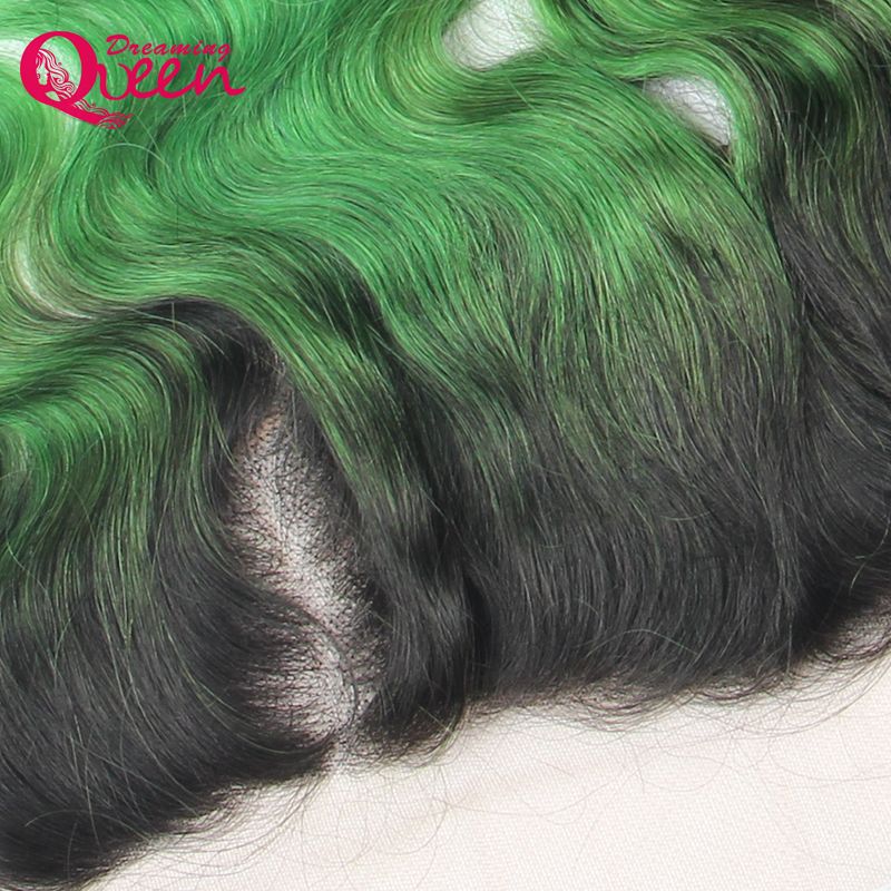 2020 1b Emerald Green Body Wave Ombre Brazilian Virgin Human Hair