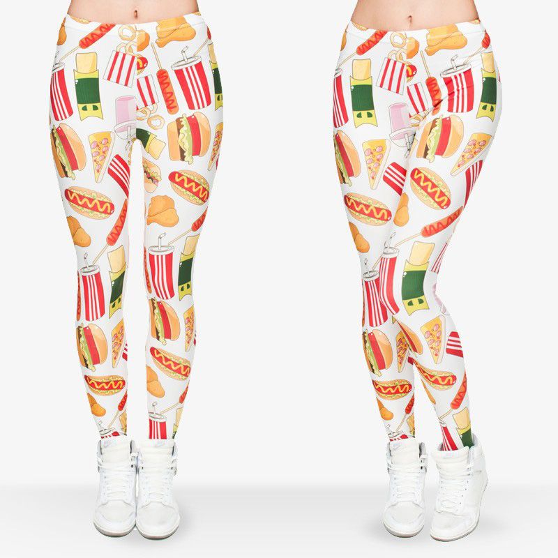 pizza workout leggings